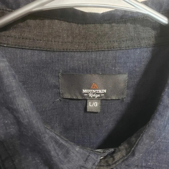 Mountain Ridge Mens Short Sleeve Snap Closure Soft Denim Shirt,Size L. - Picture 4 of 6